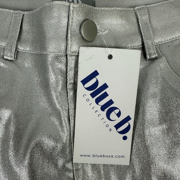 Blue B. Collection Womens Silver Metallic Pants Size Medium - Picture 3 of 7